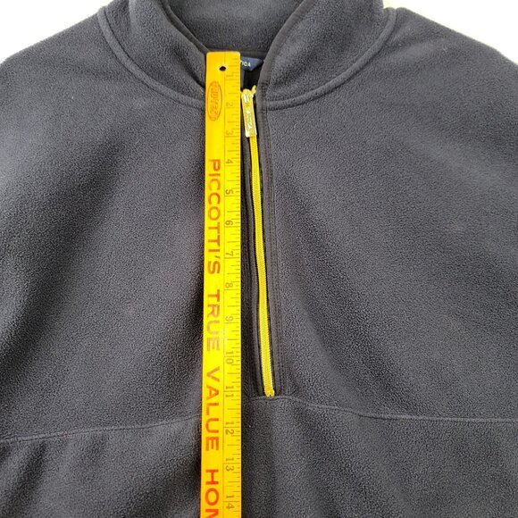 Nautica Mens Navy Fleece Half-Zip Pullover Gold Zipper Logo Medium - Picture 5 of 7